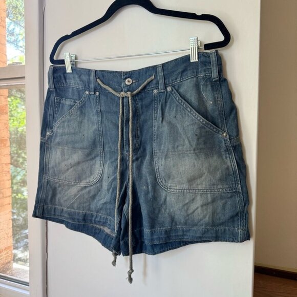 NWT Free People We The Free Second Chances Low Slung Jean Shorts Blue Small - Picture 8 of 14